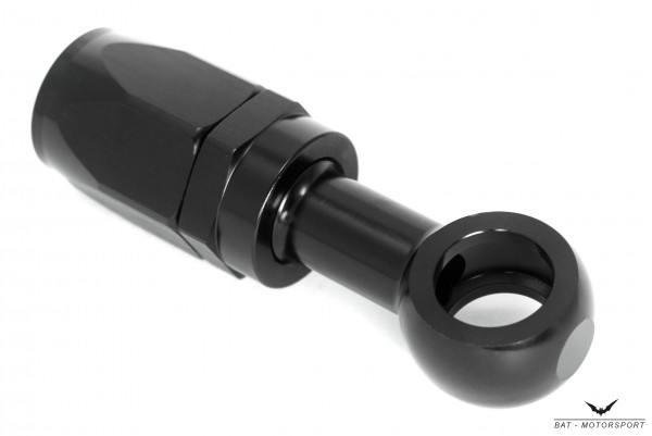 Dash 8 / -8 AN / JIC 8 M14 (14.3mm) Eye Banjo NBR Hose Fitting Black Anodized